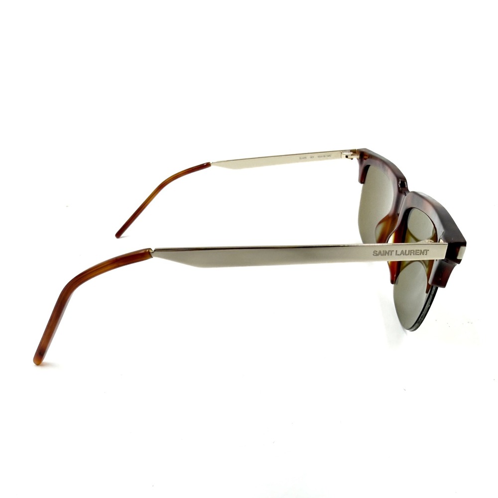 Saint Laurent Sunglasses Tortoiseshell SL420 Silver Metal Half Frame - Picture 5 of 11
